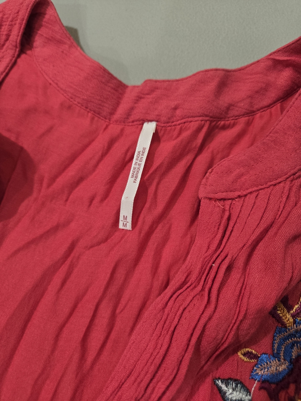 Free People Raspberry Embroidered Mini Dress - Picture 4 of 6